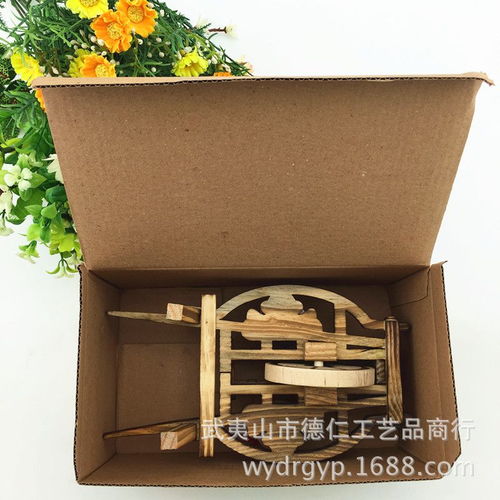 大號懷舊創意工藝收藏品 微型農具模型 木制手推獨輪車木質玩具